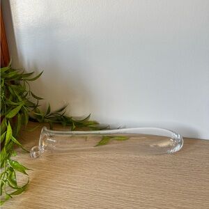 Blown Clear Glass Hanging Vase